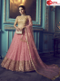 Pink Color Net Fabric Embroidered Sequence Work Designer Lehenga Choli