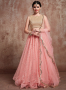Pink Color Net Fabric Sequins Zari Work Designer Party Wear Lehenga Choli