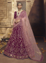 Wine Color Georgette Fabric Resham Embroidered Work Designer Bridal Wear Lehenga Choli