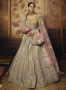 Golden Color Net And Gota Silk Fabric Resham Embroidered Work Designer Bridal Wear Lehenga Choli
