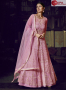 Pink Color Net Fabric Embroidered Resham Work Designer Party Anarkali Suit
