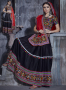 Black Color Soft Cotton Fabric Resham Embroidered Work Designer Festival Wear Lehenga Choli