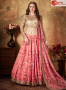 Pink Color Organza Fabric Digital Print Lace Work Designer Lehenga Choli