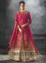 Pink Color Art Silk Fabric Zari Embroidered Salwar Suit