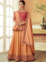 Orange Color Brocade Embroidered Resham Work Designer Wedding Lehenga Choli
