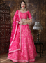Pink Color Art Silk Fabric Resham Embroidered Work Designer Wedding Wear Lehenga Choli