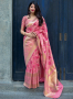 Pink Color Art Silk Fabric weaving Work Designer Traditional Party Wear Saree