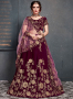 Magenta Color Velvet Fabric Resham Embroidered Work Designer Wedding Lehenga Choli