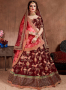 Maroon Color Art Silk Fabric Resham Embroidered Work Designer Wedding Lehenga Choli