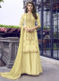 Cream Color Muslin Fabric Embroidered Resham Work Designer Salwar Suit