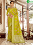 Green Color Banarasi Silk Fabric Woven Designer Party Wear Saree