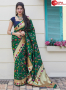 Green Color Silk Fabric Weaving Designer Traditional Party Wear Saree