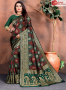 Multi Color Silk Fabric Weaving Work Designer Traditional Party Wear Saree