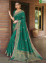 Green Color Silk Fabric Weaving Work Designer Party Wear Saree