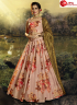 Speechless Peach Color Organza Fabric Sequence Digital Print Work Designer Lehenga Choli