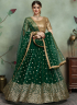 Green Color Net Fabric Sequins Work Designer Party Wear Lehenga Choli