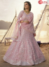 Pink Color Organza Fabric Resham Embroidered Work Designer Lehenga Choli