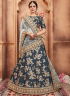 Teal Color Art Silk Fabric Resham Embroidered Work Designer Wedding Wear Lehenga Choli