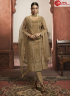 Beige Color Georgette Fabric Embroidered Resham Work Designer Party Straight Suit