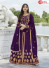 Purple Color Georgette Fabric Embroidered Resham Work Designer Party Anarkali Style Suit