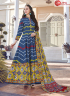 Multi Color Silk Fabric Embroidered Digital Print Work Designer Party Wear Gown