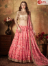Pink Color Organza Fabric Digital Print Lace Work Designer Lehenga Choli