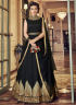 Black Color Banglori Silk Fabric Zari Embroidered Work Party Wear Anarkali Suit