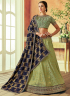 Green Color Art Silk Fabric Embroidered Resham Work Designer Wedding Lehenga Choli
