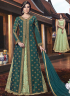 Green Color Tussar Silk Fabric Resham Embroidered Work Designer Anarkali Suit