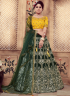 Green Color Art Silk Fabric Resham Embroidered Work Designer Wedding Wear Lehenga Choli