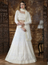 Off White Color Georgette Fabric Resham Embroidered Work Designer Wedding Wear Lehenga Choli