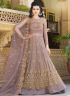 Mauve Color Net Fabric Resham Embroidered Work Designer Anarkali Suit