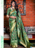 Green Color Banarasi Silk Fabric weaving Work Designer Traditional Party Wear Saree