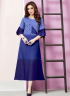Blue Color Rayon Fabric Embellishment Work Designer Party Wear Kurti