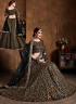 Black Color Art Silk Fabric Embroidered Lace Work Designer Bridal Lehenga Choli