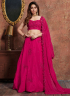 Pink Color Georgette Fabric Resham Embroidered Work Designer Wedding Lehenga Choli