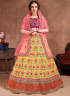 Yellow Color Art Silk Fabric Resham Embroidered Work Designer Wedding Lehenga Choli