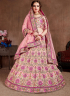 Pink Color Art Silk Fabric Resham Embroidered Work Designer Wedding Lehenga Choli