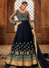 Blue Color Georgette Fabric Embroidered Resham Work Designer Anarkali Suit