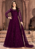 Purple Color Net Fabric Embroidered Resham Work Designer Anarkali Suit
