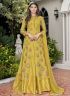Yellow Color Tissue Fabric Embroidered Resham Work Designer Salwar Suit