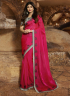 Pink Color Silk Fabric Resham Embroidered Work Designer Party Wear Saree