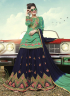 Green Color Georgette Fabric Embroidered Resham Work Designer Garara Suit