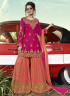 Pink Color Georgette Fabric Embroidered Resham Work Designer Garara Suit