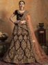 Maroon Color Velvet Fabric Resham Embroidered Work Designer Bridal Wear Lehenga Choli