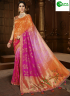 Multi Color Silk Fabric Weaving Work Designer Party Wear Saree