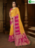 Mustard Color Silk Fabric Weaving Work Designer Party Wear Saree