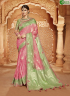 Pink Colour Silk Fabric Embroidered Weaving Work Designer Party Wear Saree