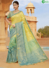 Multi Colour Silk Fabric Embroidered Weaving Work Designer Party Wear Saree