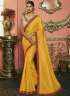 Yellow Color Art Silk Fabric Resham Embroidered Work Designer Party Wear Saree